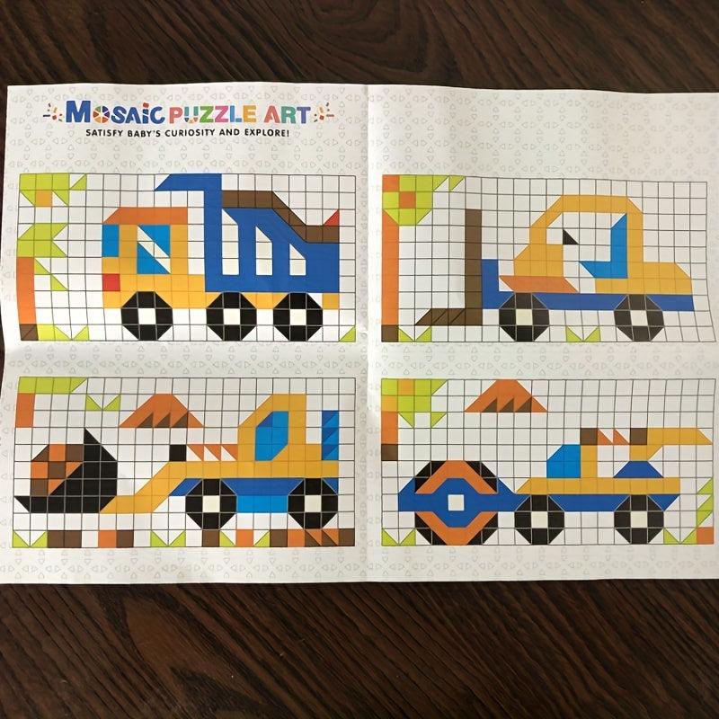 205pcs Number Building Puzzle Engineering Car Shape Puzzle