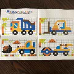 205pcs Number Building Puzzle Engineering Car Shape Puzzle