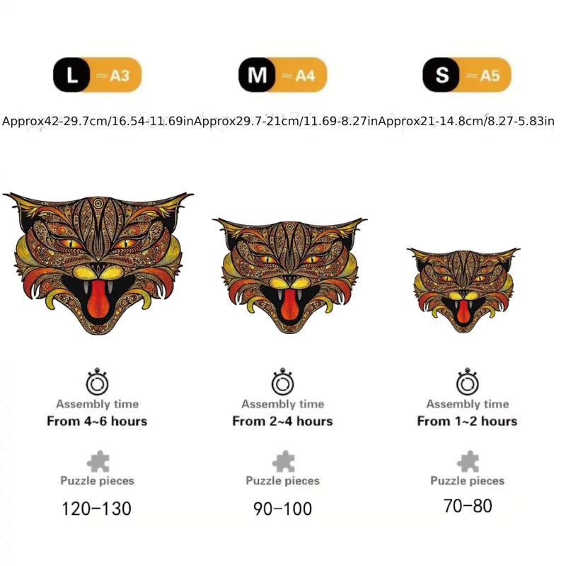 Wolf Advanced Player Wooden Puzzle Creative Various Special Shapes Adult