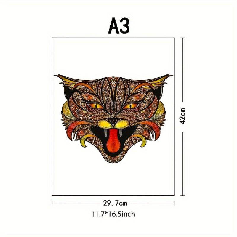 Wolf Advanced Player Wooden Puzzle Creative Various Special Shapes Adult