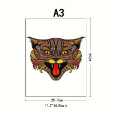 Wolf Advanced Player Wooden Puzzle Creative Various Special Shapes Adult