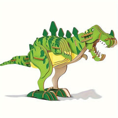 3D Wooden Puzzle Toy Tyrannosaurus Rex DIY 92pc Model Kit Dinosaur Series