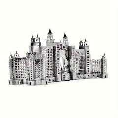 DIY Metal Assembled Toy Castle Model 3D Puzzle Building Hotel Hand Model