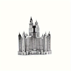 DIY Metal Assembled Toy Castle Model 3D Puzzle Building Hotel Hand Model