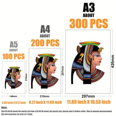 Egyptian Lady Irregular Wooden Puzzle With Wooden Box