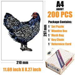 Lotus Chicken Wood Puzzle With Box