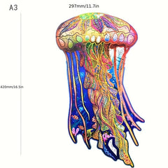 Jellyfish Marine Creatures Educational Puzzle Board