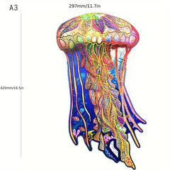Jellyfish Marine Creatures Educational Puzzle Board