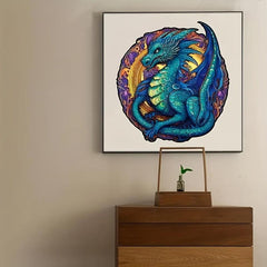 Wooden Dragon King Puzzle for Adults and Children