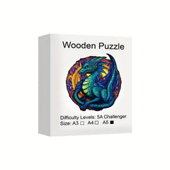 Wooden Dragon King Puzzle for Adults and Children