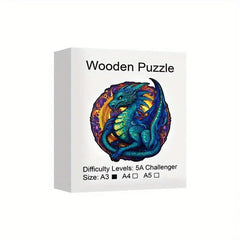 Wooden Dragon King Puzzle for Adults and Children