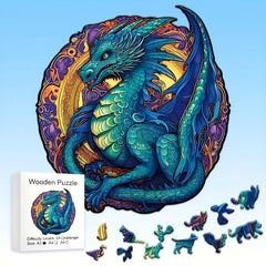 Wooden Dragon King Puzzle for Adults and Children