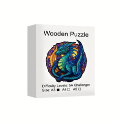 Wooden Dragon King Puzzle for Adults and Children