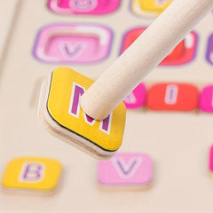 Wooden Magnetic Alphabet Spelling Words Puzzle
