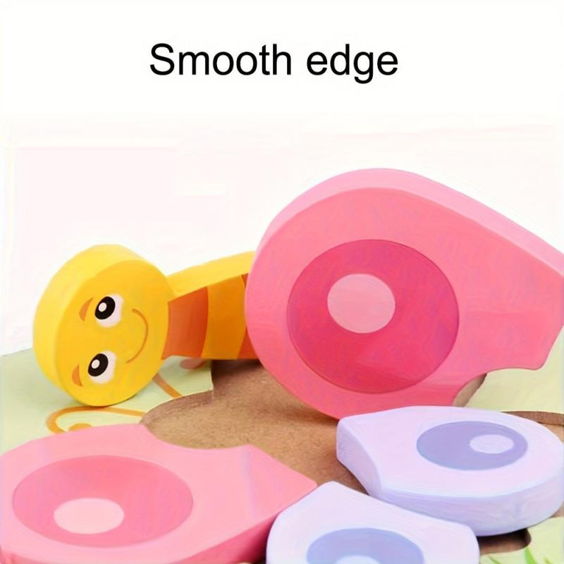 6 Pcs Wooden Puzzles Toys with Storage Bag - Educational Toy for Kids