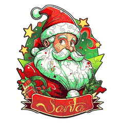 Christmas Santa Claus Wooden Puzzle Box
