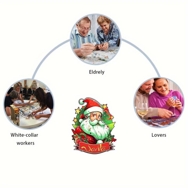 Christmas Santa Claus Wooden Puzzle Box