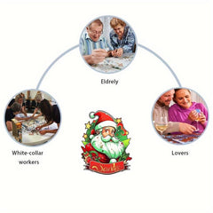 Christmas Santa Claus Wooden Puzzle Box