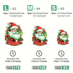 Christmas Santa Claus Wooden Puzzle Box