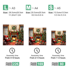 Christmas Fireplace Puzzle Special Shaped Animal Puzzle For Adults