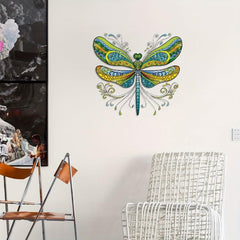 Dragonfly Pattern Wooden Puzzle Wall Hanging Model Toy