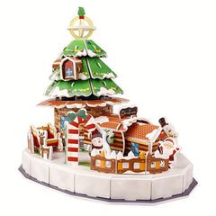 Christmas 3D Jigsaw Puzzle Train Tree Snowman House DIY Puzzle