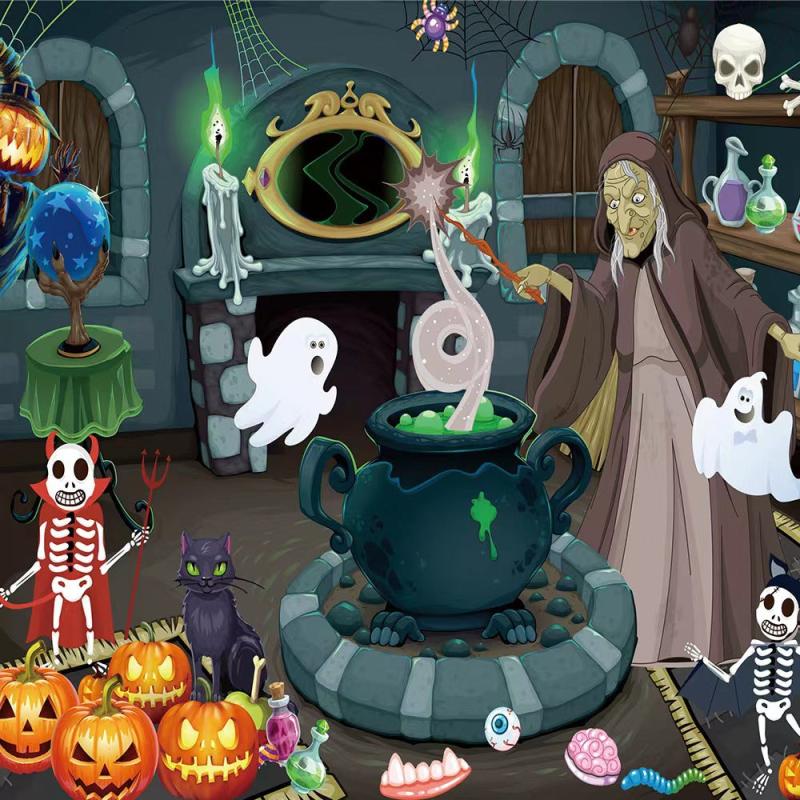 Halloween 1000 Pieces Puzzle Adult Horror Decor Pumpkin Jigsaw Educational Toy