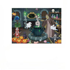 Halloween 1000 Pieces Puzzle Adult Horror Decor Pumpkin Jigsaw Educational Toy