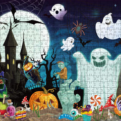 Halloween 1000 Pieces Puzzle Adult Horror Decor Pumpkin Jigsaw Educational Toy