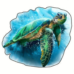Irregular Deep Sea Turtle Wood Puzzle with Wooden Box