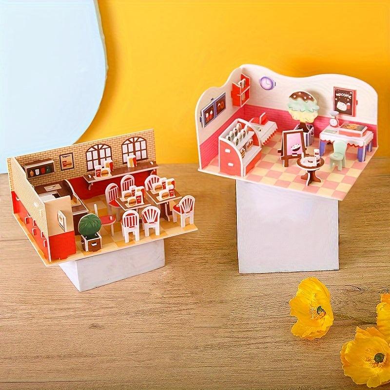 3D Jigsaw Puzzle Toy House Christmas Dessert House for Boys and Girls