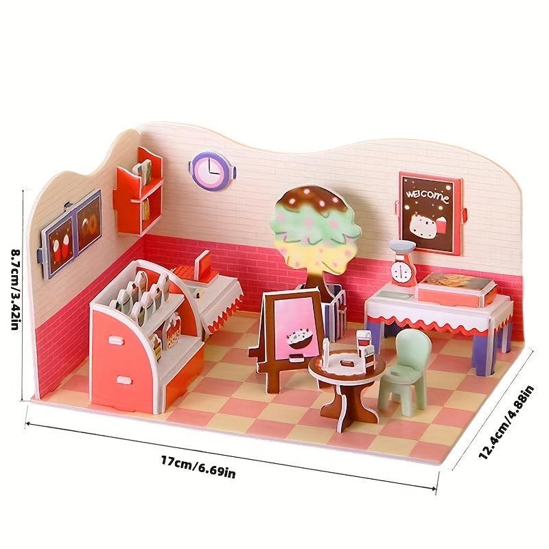 3D Jigsaw Puzzle Toy House Christmas Dessert House for Boys and Girls