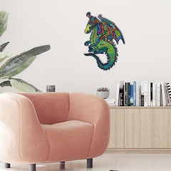 Colorful Pterosaur Wooden Puzzle Toy Pendant Irregular Animal Puzzle