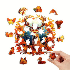 Wooden Jigsaw Puzzle Animal Wall Pendant Game