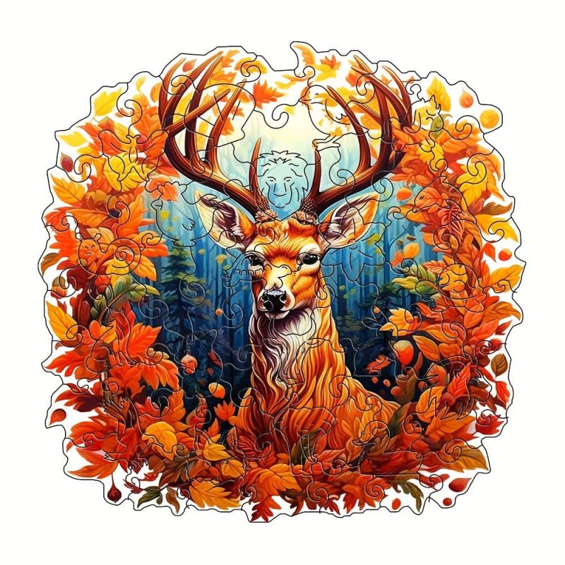 Wooden Jigsaw Puzzle Animal Wall Pendant Game