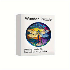 High Dragonfly Creative Wooden Puzzle - Unique Decorative Hand Crafted Design