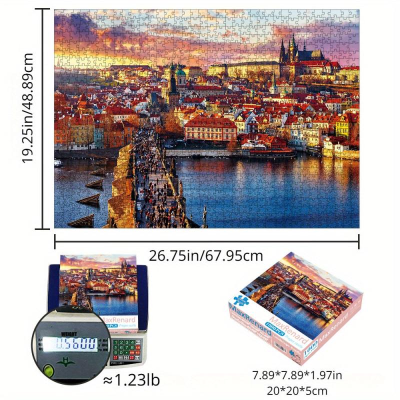 1000 Piece Jigsaw Puzzle Czech Prague Castle Christmas Gift Toy