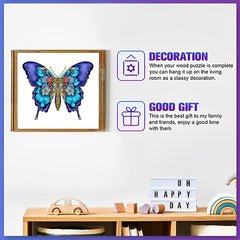 Butterfly Shaped Jigsaw Puzzle - Unique Animal Wooden Puzzle