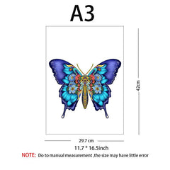 Butterfly Shaped Jigsaw Puzzle - Unique Animal Wooden Puzzle