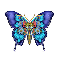 Butterfly Shaped Jigsaw Puzzle - Unique Animal Wooden Puzzle