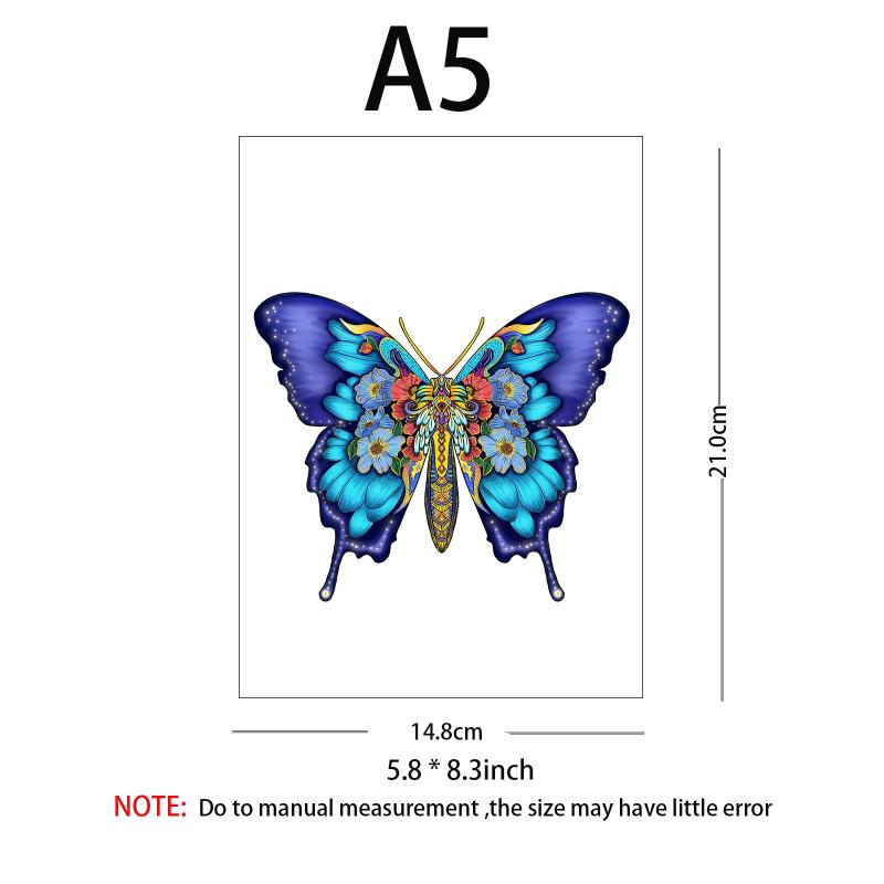 Butterfly Shaped Jigsaw Puzzle - Unique Animal Wooden Puzzle
