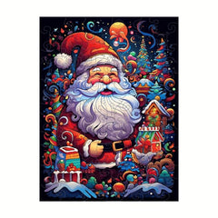 Santa Claus Wooden Puzzle Art Animal Shaped Jigsaw Puzzles Christmas Toys