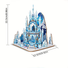 DIY Ice And Snow Castle 3D Wooden Puzzle Panel