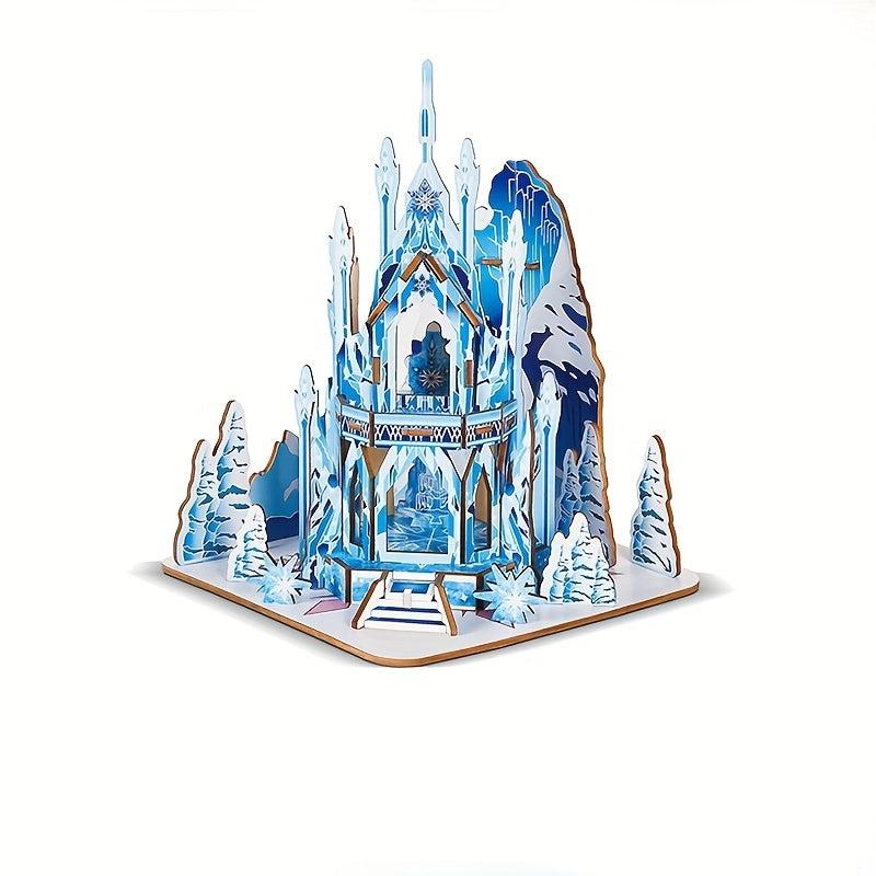 DIY Ice And Snow Castle 3D Wooden Puzzle Panel