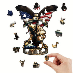 Wooden Irregular Animal Puzzle Wall Decor Educational Toy Game
