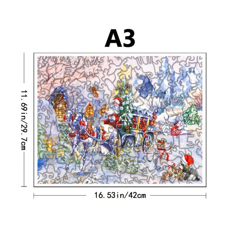 Wooden Puzzle Gift For Family And Friends - Christmas Halloween Thanksgiving Gif