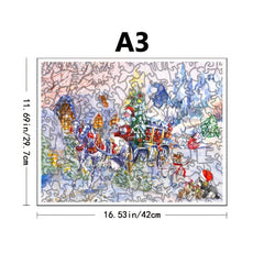 Wooden Puzzle Gift For Family And Friends - Christmas Halloween Thanksgiving Gif