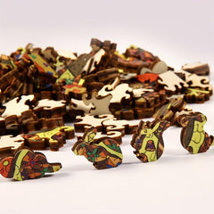 Wooden Giraffe Alien Jigsaw Puzzle Toy