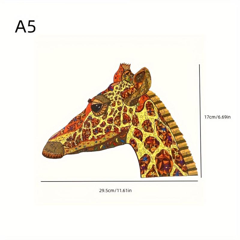 Wooden Giraffe Alien Jigsaw Puzzle Toy