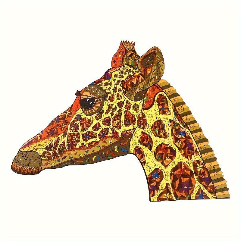 Wooden Giraffe Alien Jigsaw Puzzle Toy